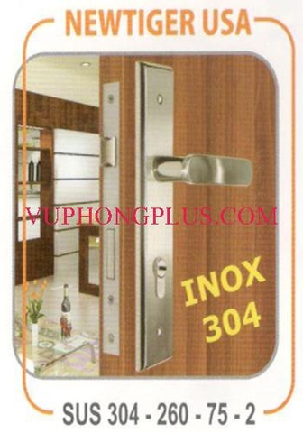 Khóa tay gạt Inox Newtiger SUS 304-260-75-2