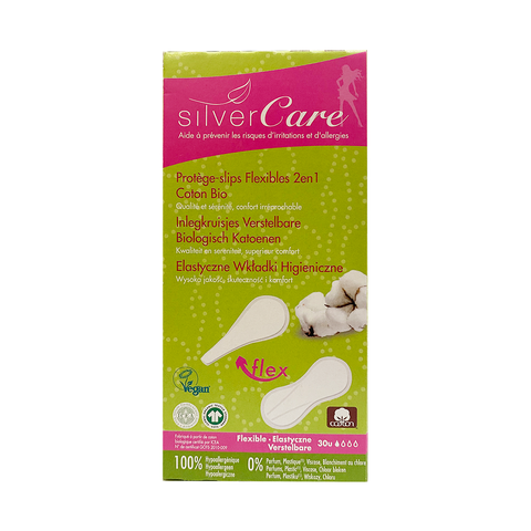 Băng vệ sinh hữu cơ hàng ngày Flex Pantyliner Silvercare 30 miếng