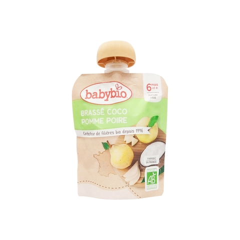 Sữa chua dừa hữu cơ cho bé vị táo, lê Babybio 85g (≥ 6 tháng)