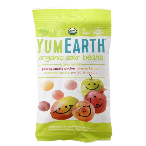 Kẹo hữu cơ hình hạt đậu vị trái cây Yumearth 50g