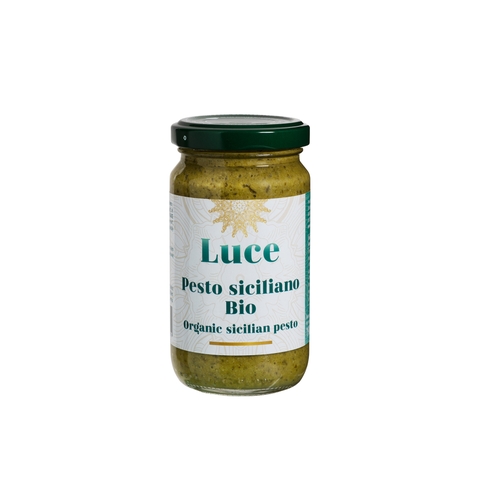Sốt Pesto Siciliano thuần chay hữu cơ Luce 190g