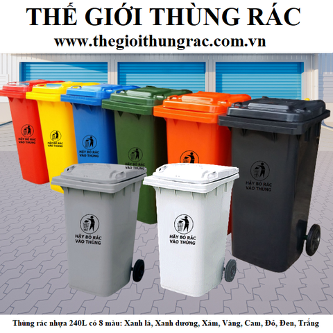 Thùng đựng rác công nghiệp 240L giá rẻ