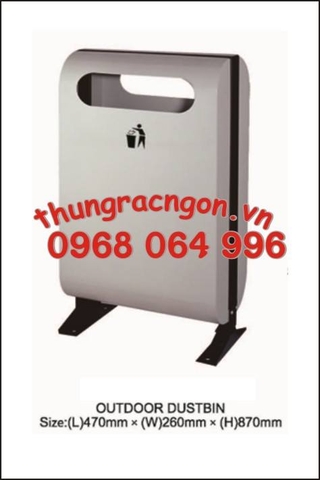 Thùng rác inox ngoài trời A37-A