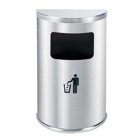 Thùng rác inox hình bán nguyệt A51