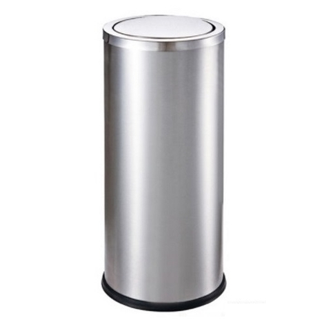 Thùng rác inox tròn nắp lật A35-F