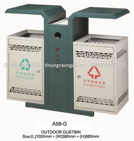 Thùng rác ngoài trời A58-G