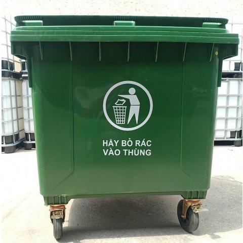 Thùng rác nhựa 1100 lít bánh xe