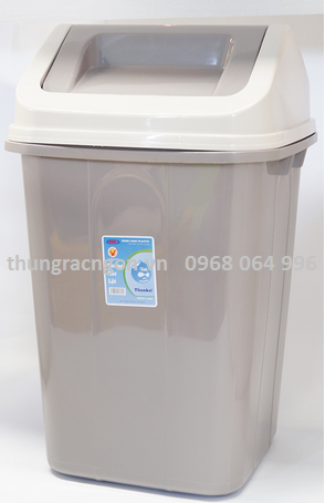 Thùng rác nhựa 60L nắp bập bênh