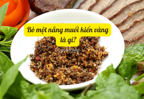 Bò một nắng muối kiến vàng là gì?