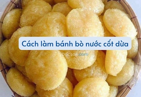 Cách làm bánh bò nước cốt dừa ngon xốp, béo ngậy