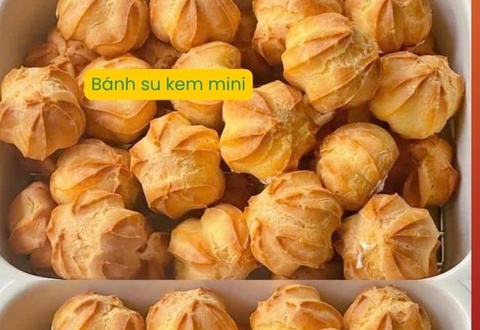 Cách làm bánh su kem mini tại nhà ăn ngon “tụt lưỡi”