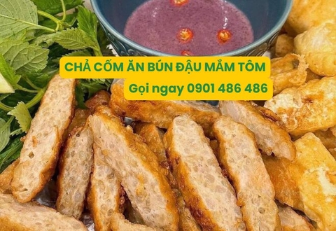 Cách làm chả cốm ăn bún đậu mắm tôm