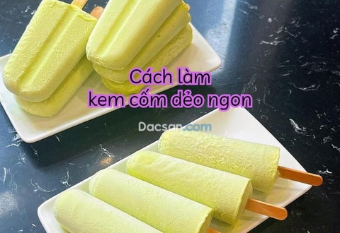 Cách làm kem cốm Hà Nội dẻo ngon như ngoài hàng