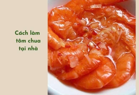 Cách làm tôm chua ăn kèm với cơm trắng thịt luộc