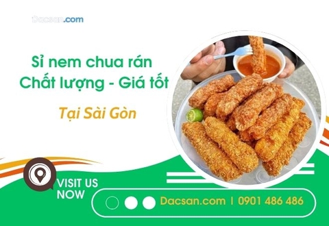 Sỉ nem chua rán cho các quán bún đậu mắm tôm Sài Gòn