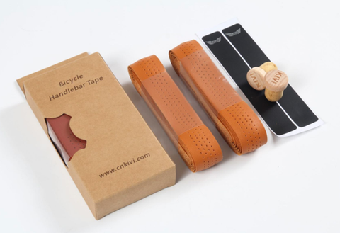 Dây quấn ghi đông da màu nâu Vintage Dây quấn ghi đông da màu nâu Vintage