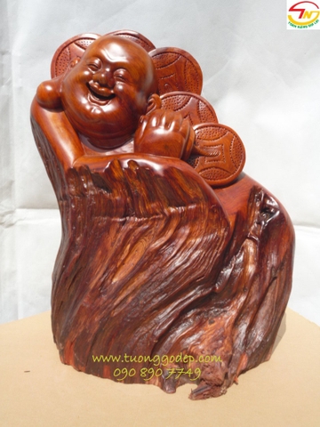 Tượng Phật Di Lặc (gỗ hương -  PL175)