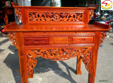 Bàn thờ nhị cấp (Gỗ hương, B2DH27)