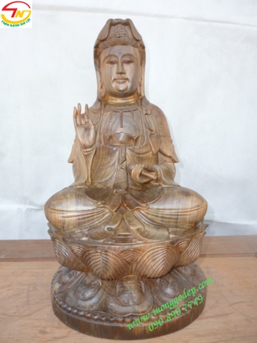 Phật Quan Âm gỗ đổi màu (PQA103)