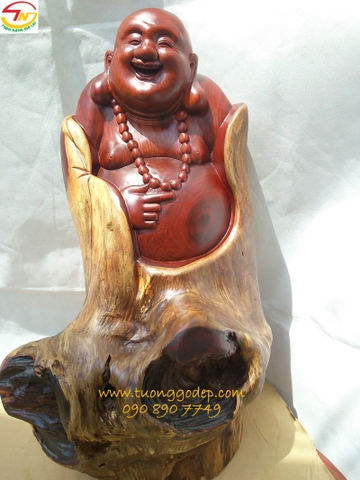 Tượng Phật Di Lặc (gỗ hương -  PL177)