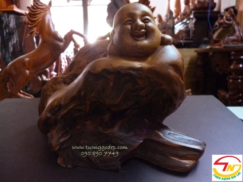 Tượng Phật Di Lặc (gỗ ngọc am - PL161)