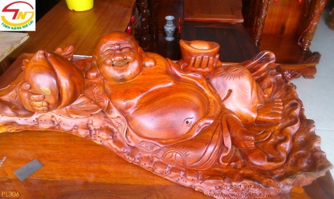 Tượng Phật Di Lặc gỗ hương (PL306)