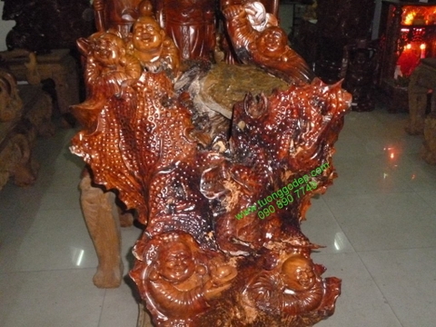 Phật Di Lặc Ngũ Phúc (gốc gỗ hương)