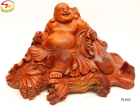 Tượng Phật Di Lặc gỗ hương (PL432)