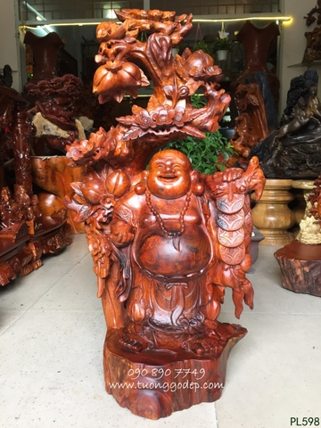 Tượng Phật Di Lặc đứng cây đào - PL598