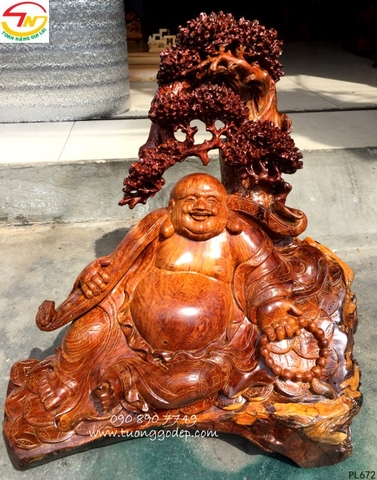 Tượng Phật Di Lặc gỗ cẩm lai - PL672