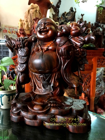 Phật Di Lặc gỗ trắc (PL591)