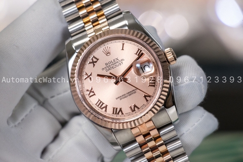 Đồng hồ Rolex Oyster Perpetual Datejust everose gold 116231 Bản Replica