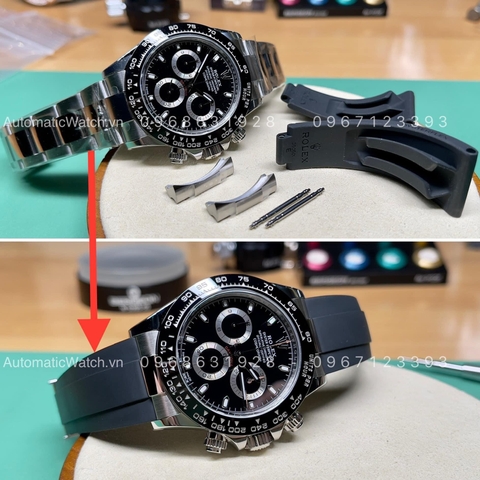 Endlink chuyển đổi ROLEX DAYTONA bản dây thép qua dây cao su hoặc dây da