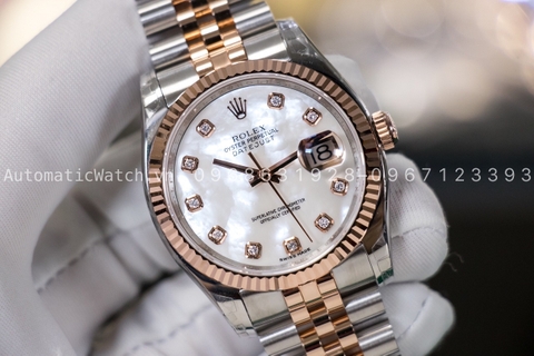 Đồng hồ Rolex Datejust White Mother of Pearl 36mm 116231 Bản Replica 2020