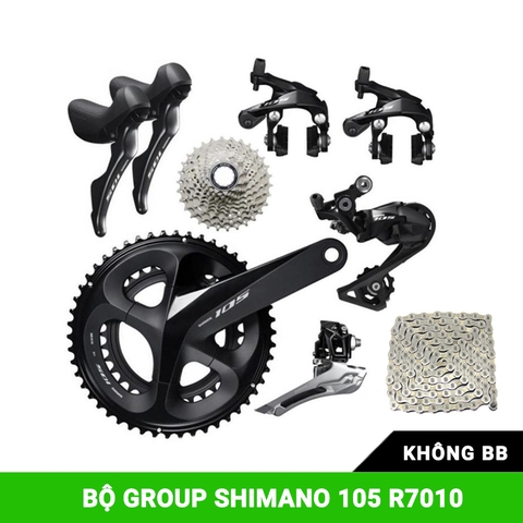 Bộ group SHIMANO 105 R7010 không BB 50-34T 170mm 11-32T SS