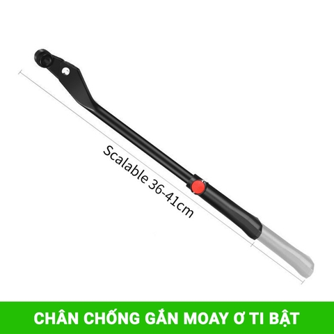 Chân chống xe đạp gắn moay ơ ti bật tăng giảm kích thước