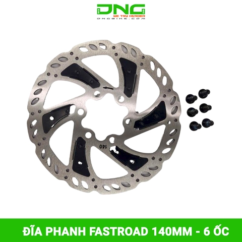 Đĩa phanh xe đạp Fastroad 140mm - 6 ốc