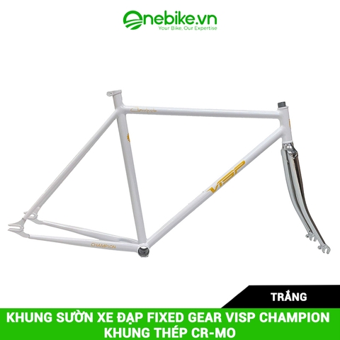 Khung sườn xe đạp Fixed Gear VISP CHAMPION khung thép CR-MO