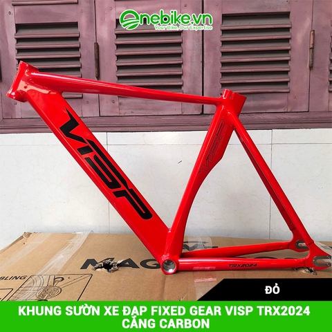 Khung sườn xe đạp Fixed Gear VISP TRX2024 càng carbon