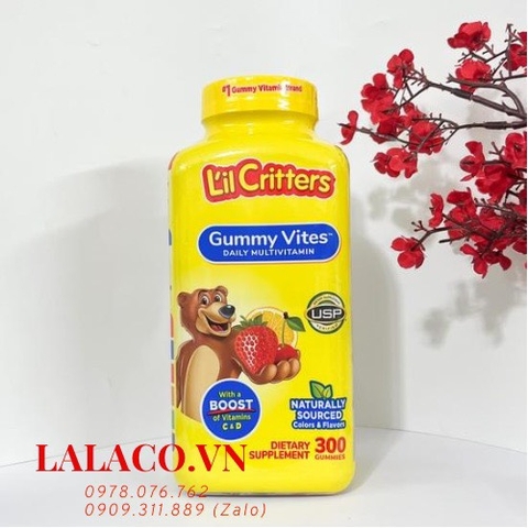 [Date 09.2023] Kẹo Dẻo Lil Critter Gummie Vite Cho Trẻ Từ 2 - 4 Tuổi 300 viên