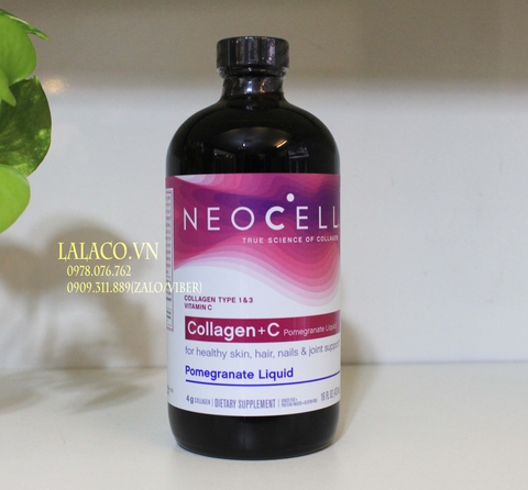 Collagen lựu Neocell Collagen+C Pomegranate Liquid Chai 473ml