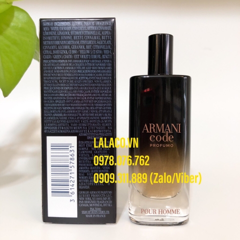 [15ml] NƯỚC HOA NAM ARMANI CODE PROFUMO PARFUM POUR HOME