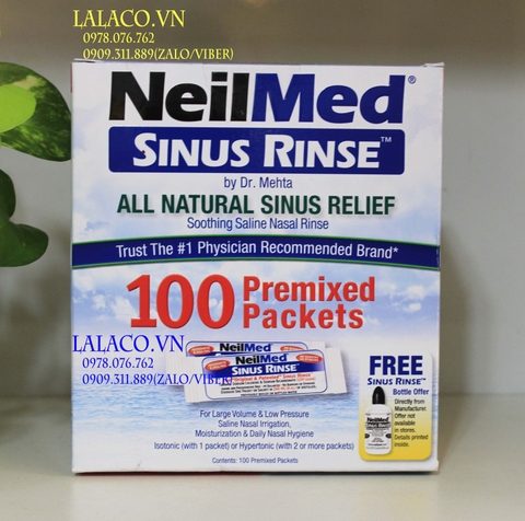 Muối rửa mũi NeilMed Sinus Rinse hộp 100 gói