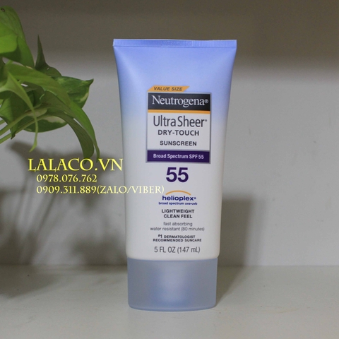[ Tuýp lớn 147ml ] Kem chống nắng Neutrogena Ultra Sheer Dry-Touch Suncreen SPF 55 147ml