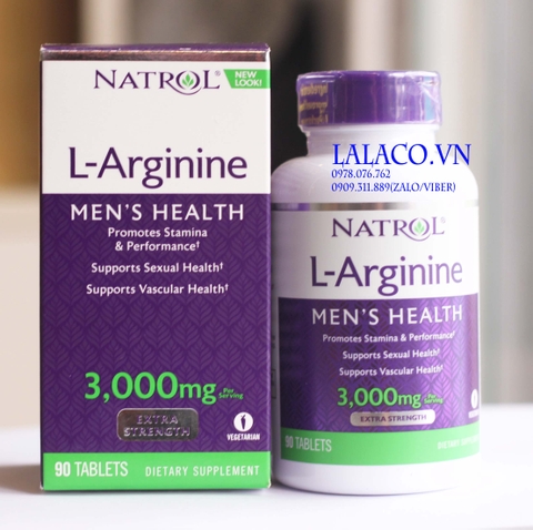 Natrol L-Arginine 3000mg 90 viên của Mỹ