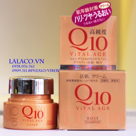 Kem dưỡng chống lão hóa Kose Q10 Vital Age 40g Nhật Bản