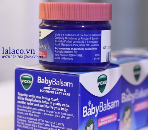 Dầu bôi ấm ngực giảm ho cho bé VICKS Baby Balsam 50g