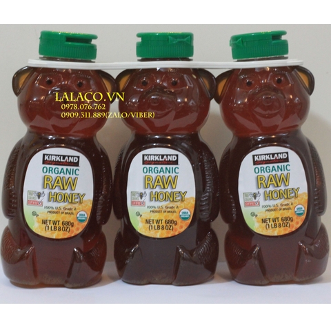 Mật ong Kirkland Organic Honey Bear 680g