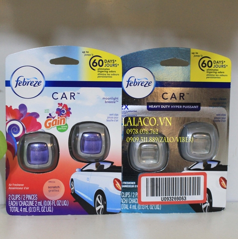 Bộ 2 nước hoa Xe Hơi Febreze Car (2ml/lọ)