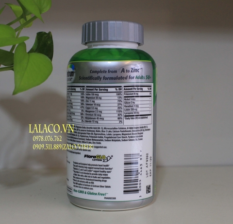 Vitamin tổng hợp Centrum Silver Adults 50+ 325 viên